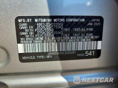 Zdjęcie 12 z 12 samochodu: 2020 MITSUBISHI OUTLANDER SE VIN:JA4AZ3A32LZ030261 - miniatura