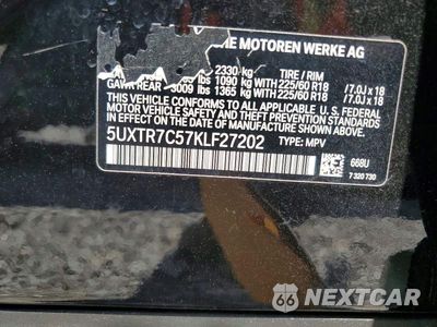 Zdjęcie 13 z 13 samochodu: 2019 BMW X3 SDRIVE30I VIN:5UXTR7C57KLF27202 - miniatura