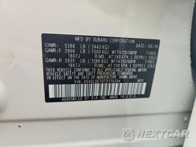 Zdjęcie 12 z 12 samochodu: 2026 SUBARU FORESTER PREMIUM VIN:4S4SLSE70T3116394 - miniatura