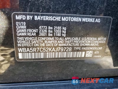 Zdjęcie 12 z 12 samochodu: 2019 BMW 3ER 330XI VIN:WBA5R7C52KAJ79728 - miniatura