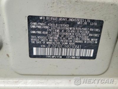 Zdjęcie 13 z 13 samochodu: 2017 SUBARU CROSSTREK PREMIUM VIN:JF2GPABC2H8230841 - miniatura