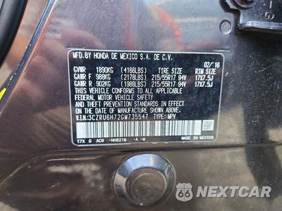Zdjęcie 13 z 13 samochodu: 2016 HONDA HR-V EXL VIN:3CZRU6H72GM735547 - miniatura