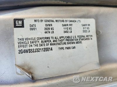 Zdjęcie 12 z 12 samochodu: 2002 BUICK CENTURY CUSTOM VIN:2G4WS52J321120014 - miniatura