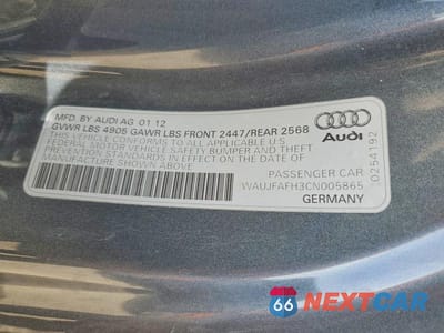 Zdjęcie 12 z 12 samochodu: 2012 AUDI A5 PREMIUM PLUS VIN:WAUJFAFH3CN005865 - miniatura