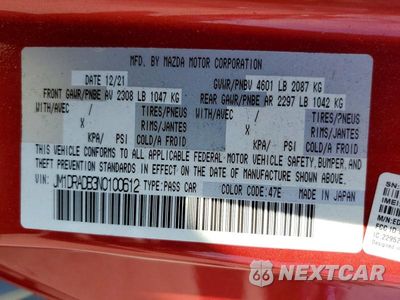Zdjęcie 13 z 13 samochodu: 2022 MAZDA MX-30 PREMIUM PLUS VIN:JM1DRADB3N0100612 - miniatura