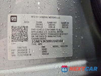Zdjęcie 13 z 13 samochodu: 2024 CHEVROLET TRAVERSE VIN:1GNEVJKS0RJ142164 - miniatura