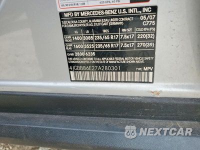 Zdjęcie 13 z 13 samochodu: 2007 MERCEDES-BENZ ML 350 VIN:4JGBB86E27A280301 - miniatura