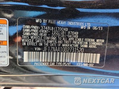 Zdjęcie 12 z 12 samochodu: 2013 SCION FR-S BASE VIN:JF1ZNAA10D2731520 - miniatura