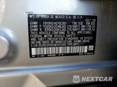 Zdjęcie 13 z 13 samochodu: 2025 HONDA HR-V LX VIN:3CZRZ2H3XSM781000 - miniatura