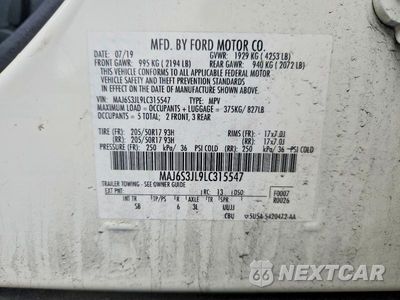 Zdjęcie 12 z 12 samochodu: 2020 FORD ECOSPORT SES VIN:MAJ6S3JL9LC315547 - miniatura