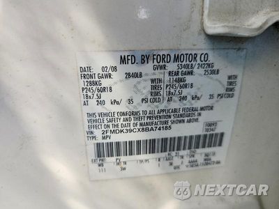Zdjęcie 13 z 13 samochodu: 2008 FORD EDGE LIMITED VIN:2FMDK39CX8BA74185 - miniatura