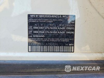 Zdjęcie 12 z 12 samochodu: 2012 MERCEDES-BENZ GL 350 BLUETEC VIN:4JGBF2FE6CA790596 - miniatura
