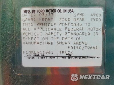 Zdjęcie 13 z 13 samochodu: 1977 FORD F150 CUSTOM PICKUP VIN:F10BLY11361 - miniatura
