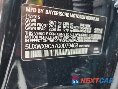 Zdjęcie 12 z 12 samochodu: 2016 BMW X3 XDRIVE28I VIN:5UXWX9C57G0D79463 - miniatura