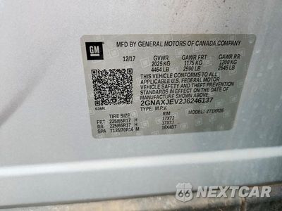 Zdjęcie 13 z 13 samochodu: 2018 CHEVROLET EQUINOX LT VIN:2GNAXJEV2J6246137 - miniatura