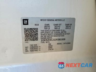 Zdjęcie 13 z 13 samochodu: 2018 GMC YUKON XL DENALI VIN:1GKS2HKJ3JR381559 - miniatura