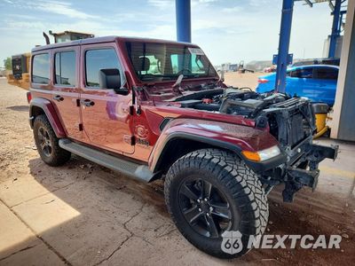 Czwarte zdjęcie samochodu z boku: 2022 JEEP WRANGLER UNLIMITED SAHARA VIN:1C4HJXEG3NW105943 - miniatura