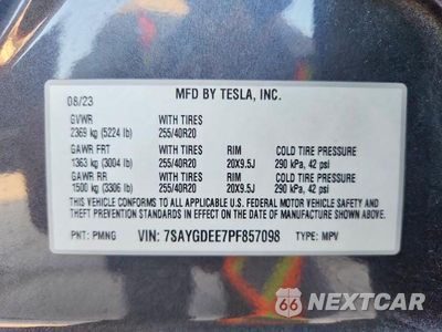 Zdjęcie 13 z 13 samochodu: 2023 TESLA MODEL Y VIN:7SAYGDEE7PF857098 - miniatura