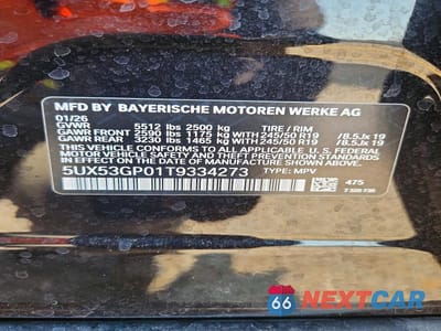 Zdjęcie 12 z 12 samochodu: 2026 BMW X3 30 XDRIVE VIN:5UX53GP01T9334273 - miniatura