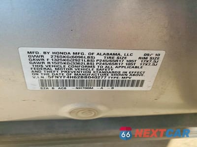 Zdjęcie 13 z 13 samochodu: 2011 HONDA PILOT EXL VIN:5FNYF4H62BB040277 - miniatura