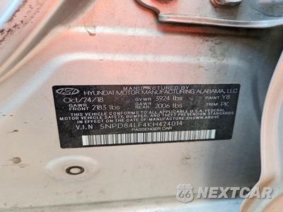 Zdjęcie 12 z 12 samochodu: 2019 HYUNDAI ELANTRA SEL VIN:5NPD84LF4KH424014 - miniatura