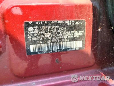 Zdjęcie 13 z 13 samochodu: 2015 SUBARU IMPREZA SPORT LIMITED VIN:JF1GPAV60F8244471 - miniatura