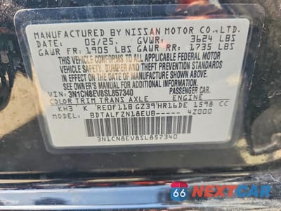 Zdjęcie 12 z 12 samochodu: 2025 NISSAN VERSA SV VIN:3N1CN8EV8SL857340 - miniatura