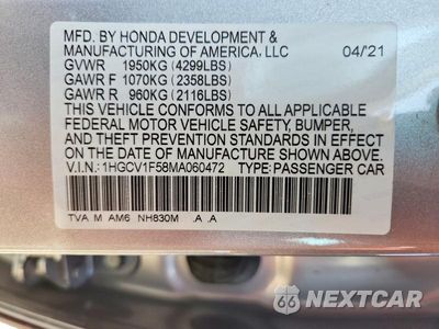 Zdjęcie 13 z 13 samochodu: 2021 HONDA ACCORD EXL VIN:1HGCV1F58MA060472 - miniatura