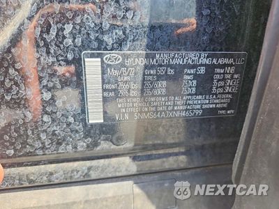 Zdjęcie 12 z 12 samochodu: 2022 HYUNDAI SANTA FE XRT VIN:5NMS64AJXNH465799 - miniatura