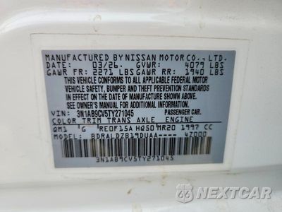 Zdjęcie 12 z 12 samochodu: 2026 NISSAN SENTRA SV VIN:3N1AB9CV5TY271045 - miniatura