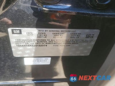 Zdjęcie 12 z 12 samochodu: 2018 CADILLAC CTS LUXURY VIN:1G6AX5SX5J0132974 - miniatura