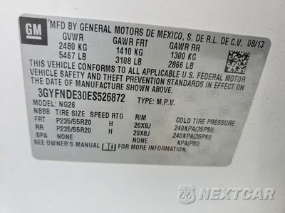 Zdjęcie 13 z 13 samochodu: 2014 CADILLAC SRX PREMIUM COLLECTION VIN:3GYFNDE30ES526872 - miniatura