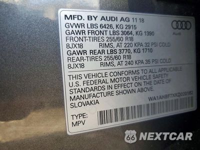 Zdjęcie 13 z 13 samochodu: 2019 AUDI Q7 PREMIUM VIN:WA1AHBF7XKD020162 - miniatura