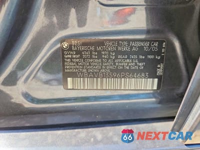 Zdjęcie 12 z 12 samochodu: 2006 BMW 325 I VIN:WBAVB13596PS64683 - miniatura