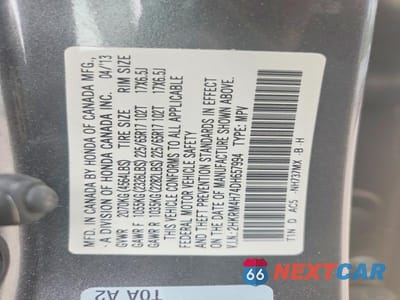 Zdjęcie 12 z 12 samochodu: 2013 HONDA CR-V EXL VIN:2HKRM4H74DH657994 - miniatura