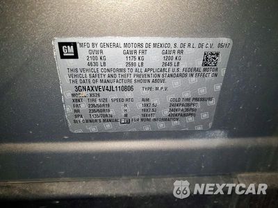 Zdjęcie 13 z 13 samochodu: 2018 CHEVROLET EQUINOX PREMIER VIN:3GNAXVEV4JL110806 - miniatura