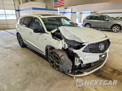 Czwarte zdjęcie samochodu z boku: 2022 ACURA MDX A-SPEC VIN:5J8YE1H00NL002580 - miniatura