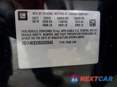 Zdjęcie 12 z 12 samochodu: 2016 CHEVROLET IMPALA LTZ VIN:2G1145S33G9203843 - miniatura