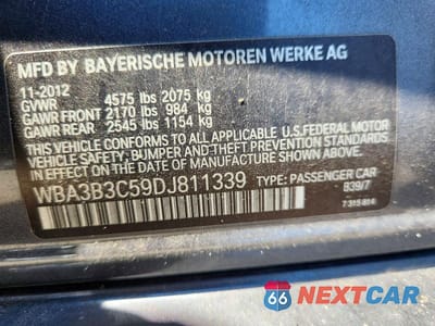 Zdjęcie 12 z 12 samochodu: 2013 BMW 328 XI VIN:WBA3B3C59DJ811339 - miniatura