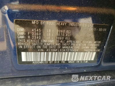 Zdjęcie 13 z 13 samochodu: 2010 SUBARU LEGACY 2.5GT LIMITED VIN:4S3BMFL63A1216484 - miniatura