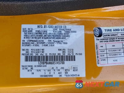 Zdjęcie 12 z 12 samochodu: 2011 FORD MUSTANG VIN:1ZVBP8AM6B5145700 - miniatura
