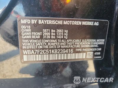 Zdjęcie 12 z 12 samochodu: 2019 BMW 750 XI VIN:WBA7F2C51KB239416 - miniatura