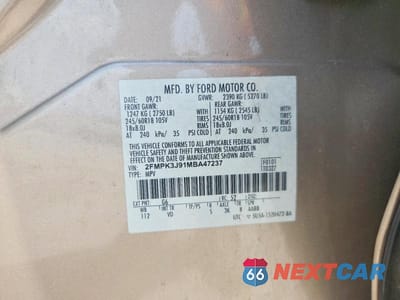 Zdjęcie 13 z 13 samochodu: 2021 FORD EDGE SEL VIN:2FMPK3J91MBA47237 - miniatura