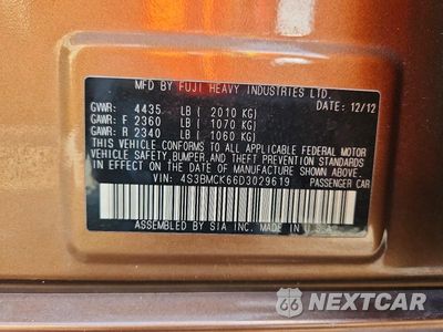 Zdjęcie 12 z 12 samochodu: 2013 SUBARU LEGACY 2.5I LIMITED VIN:4S3BMCK66D3029619 - miniatura