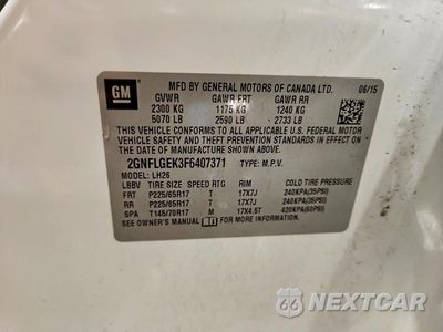 Zdjęcie 13 z 13 samochodu: 2015 CHEVROLET EQUINOX LT VIN:2GNFLGEK3F6407371 - miniatura