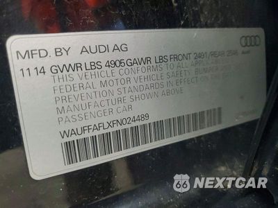 Zdjęcie 12 z 12 samochodu: 2015 AUDI A4 PREMIUM PLUS VIN:WAUFFAFLXFN024489 - miniatura