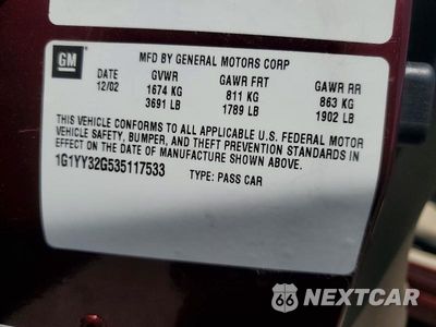 Zdjęcie 12 z 12 samochodu: 2003 CHEVROLET CORVETTE VIN:1G1YY32G535117533 - miniatura