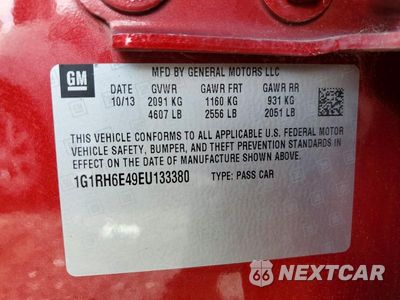 Zdjęcie 12 z 12 samochodu: 2014 CHEVROLET VOLT VIN:1G1RH6E49EU133380 - miniatura