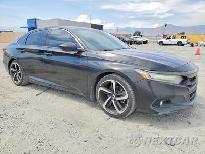 Czwarte zdjęcie samochodu z boku: 2021 HONDA ACCORD SPORT VIN:1HGCV1F36MA076457 - miniatura