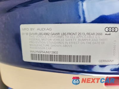 Zdjęcie 12 z 12 samochodu: 2018 AUDI A5 PREMIUM PLUS VIN:WAUYNGF54JN012802 - miniatura